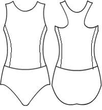 Low Bodice t-back with side panels